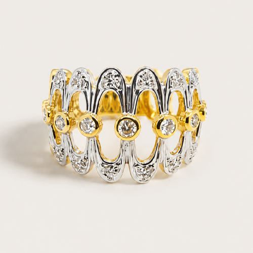 18K Yellow Gold Diamond Ring
