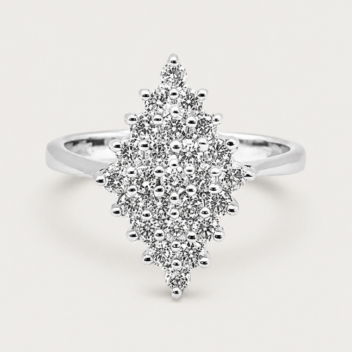 18K White Gold Diamond Ring