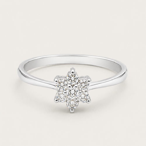 18K White Gold Diamond Ring