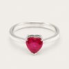 18K White Gold Ruby Ring