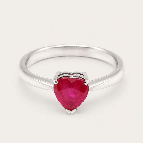 18K White Gold Ruby Ring