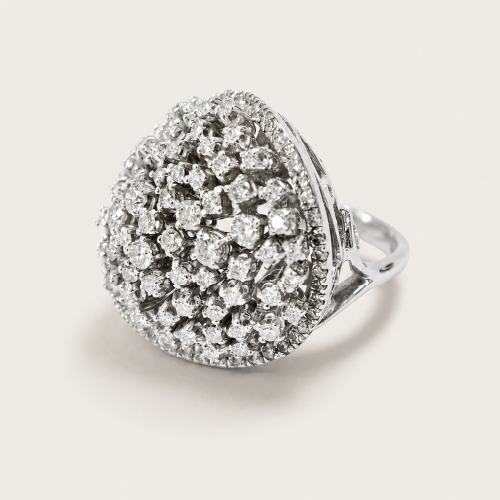 18K White Gold Diamond Ring - Image 3