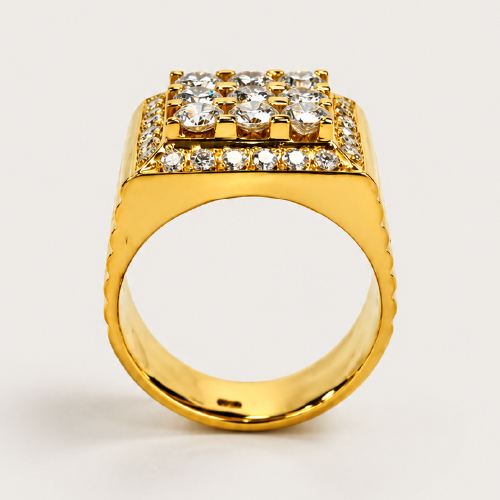 20K Yellow Gold Diamond Ring