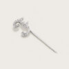 18K White Gold Diamond Brooch