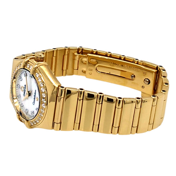 18K Yellow Gold Omega Constellation Mop & Diamond