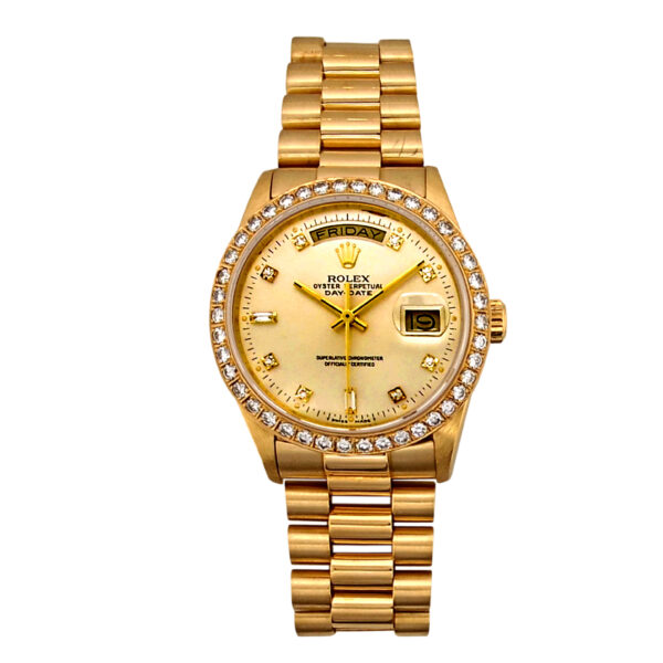18K Yellow Gold Rolex Day-Date Diamond 18038