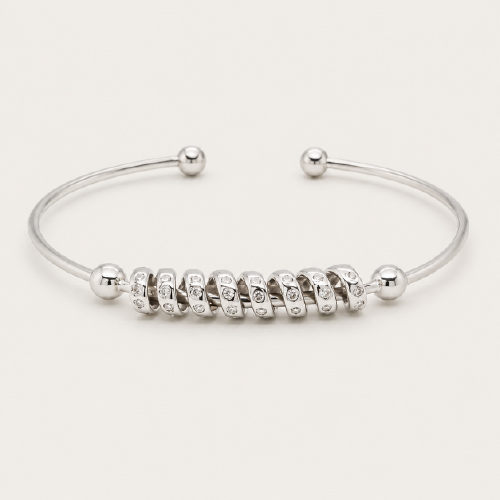 Spiral Diamond Bangle