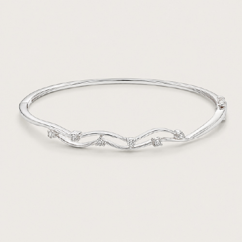 Curl Vine Diamond Bangle