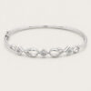 Vine Princess Cut Diamond Bangle