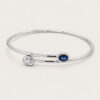 Diamond & Blue Sapphire Bangle
