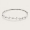 Zig Zag Patterned Diamond Bangle