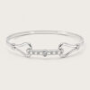 18K White Gold Diamond Bangle
