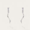 Dangling Swirl Diamond Earrings