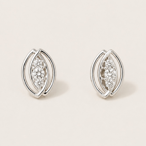 Abstract Diamond Earrings