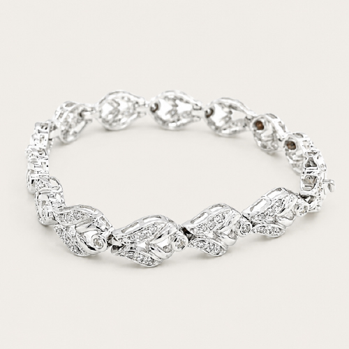 18K White Gold Diamond Bracelet