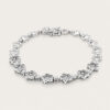 Floral Patterned Diamond Bracelet