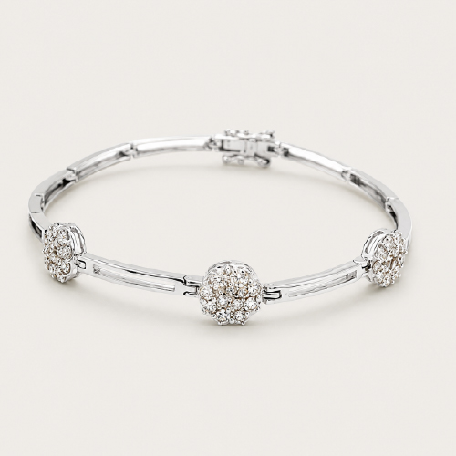 18K White Gold Diamond Bracelet