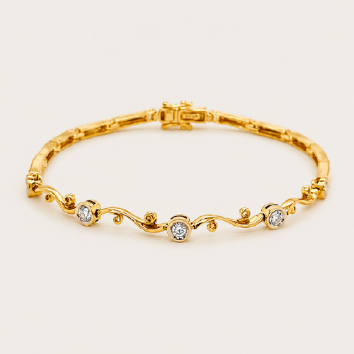 Floral Vine Diamond Bracelet