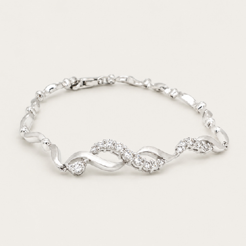 18K White Gold Diamond Bracelet