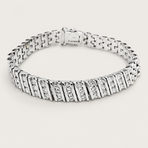 18K White Gold Diamond Bracelet