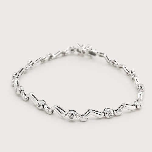 18K White Gold Diamond Bracelet