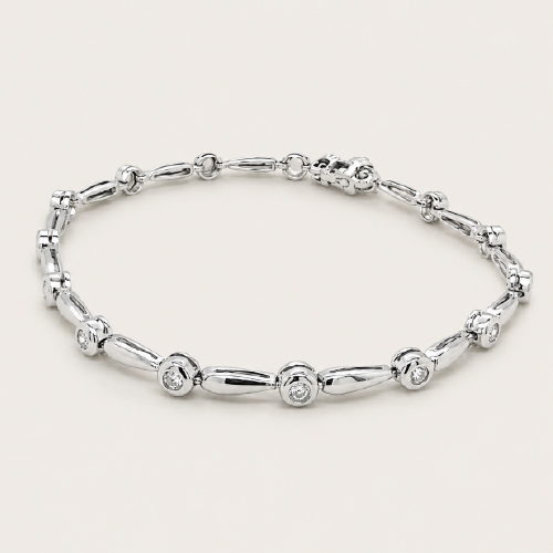 18K White Gold Diamond Bracelet