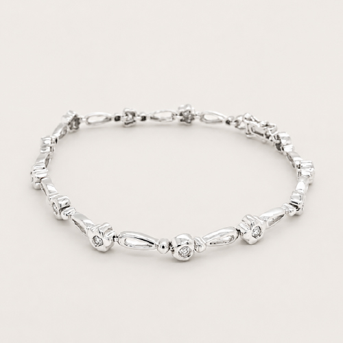 18K White Gold Diamond Bracelet
