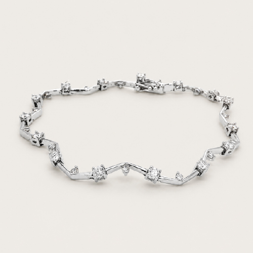 18K White Gold Diamond Bracelet