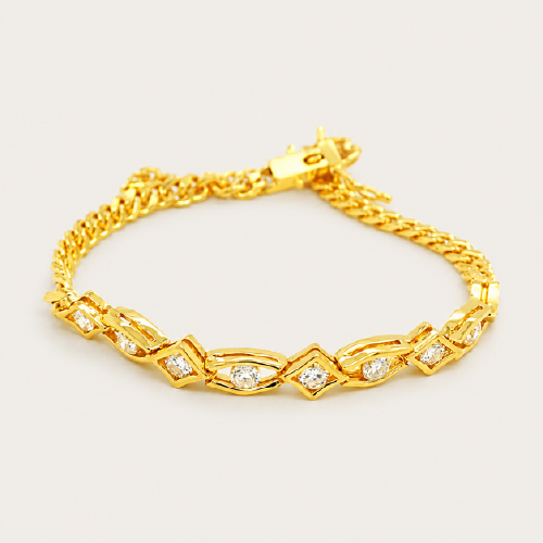 20K Yellow Gold Diamond Bracelet