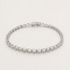 Heart Prong Diamond Bracelet