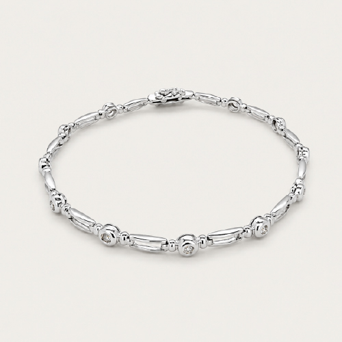 Patterned Motif Diamond Bracelet