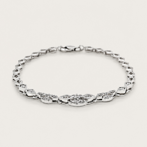 Patterned Motif Diamond Bracelet