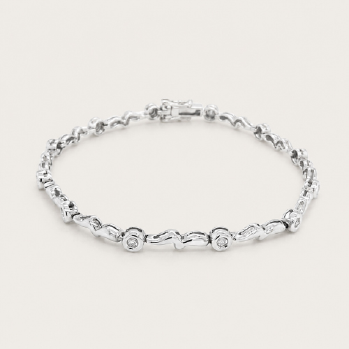 18K White Gold Diamond Bracelet