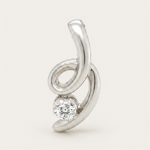Cursive Solitaire Pendant