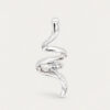 Abstract S Diamond Pendant