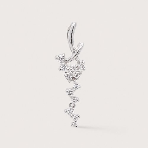 Dangling Floral Diamond Pendant