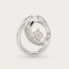 Oval Floral Diamond Pendant