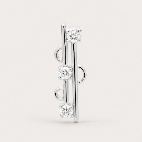 Abstract Bar Diamond Pendant