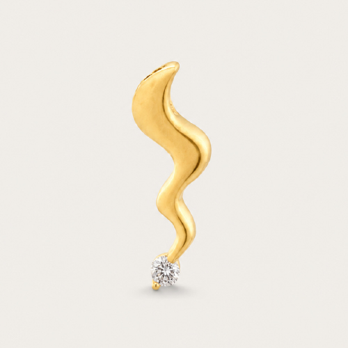 Cursive Swirl Diamond Pendant