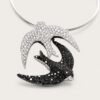 18K White Gold Diamond Pendant