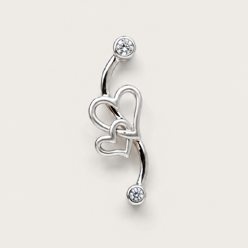 Intertwined Hearts Diamond Pendant