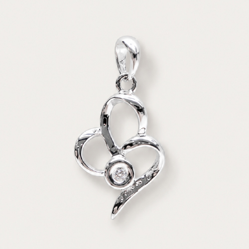 Triple Petals Diamonds Pendant
