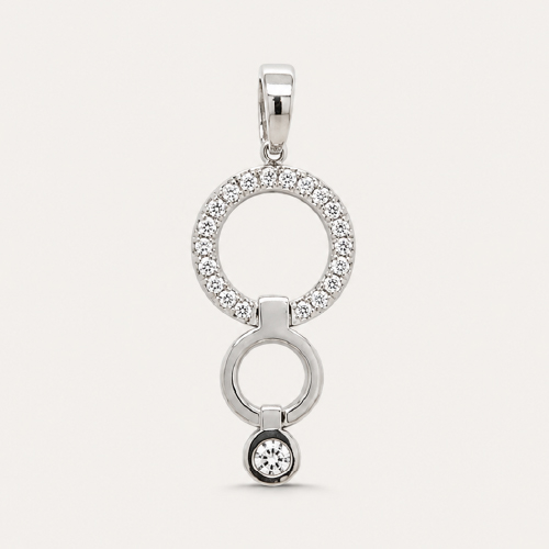 Triple Circular Solitaire Pendant