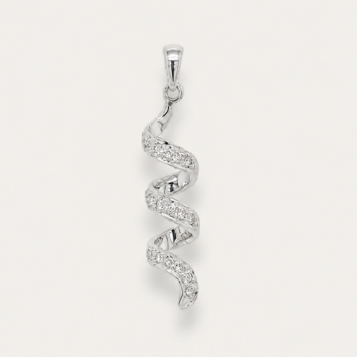 Swirl Pave Diamonds Pendant