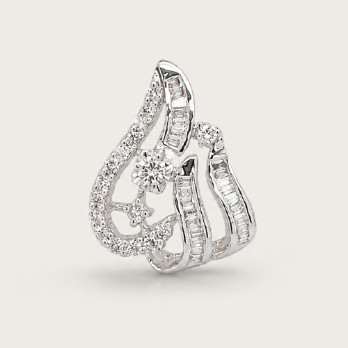 Mixed Pave Diamonds Pendant