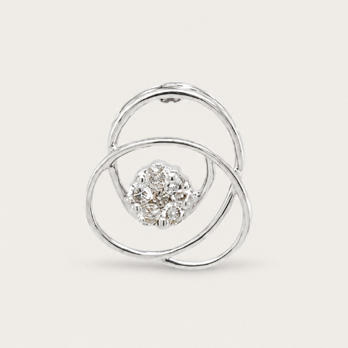 Swirl Diamond Cluster Pendant