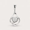 Pave Heart Shaped Diamond Pendant
