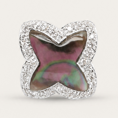 18K White Gold Diamond Pendant