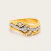 Two Tone Swirl Patterned Ring