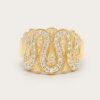 Vintage Swirl Patterned Diamond Ring